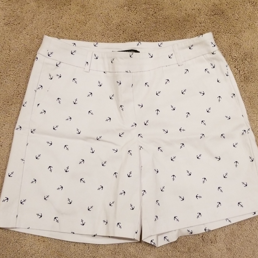 Zac & Rachel nautical themed white shorts